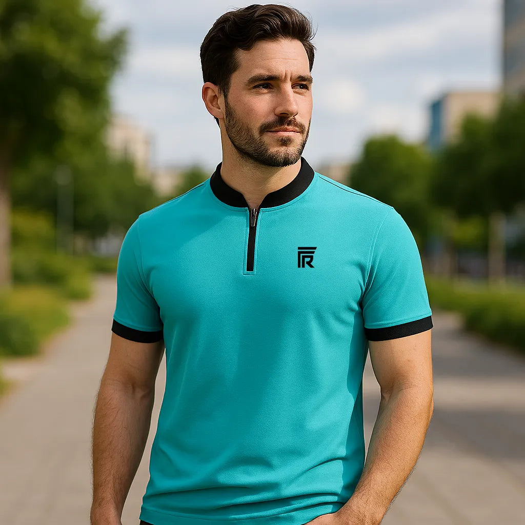Premium China Collar Zipper Polo - FitRobe